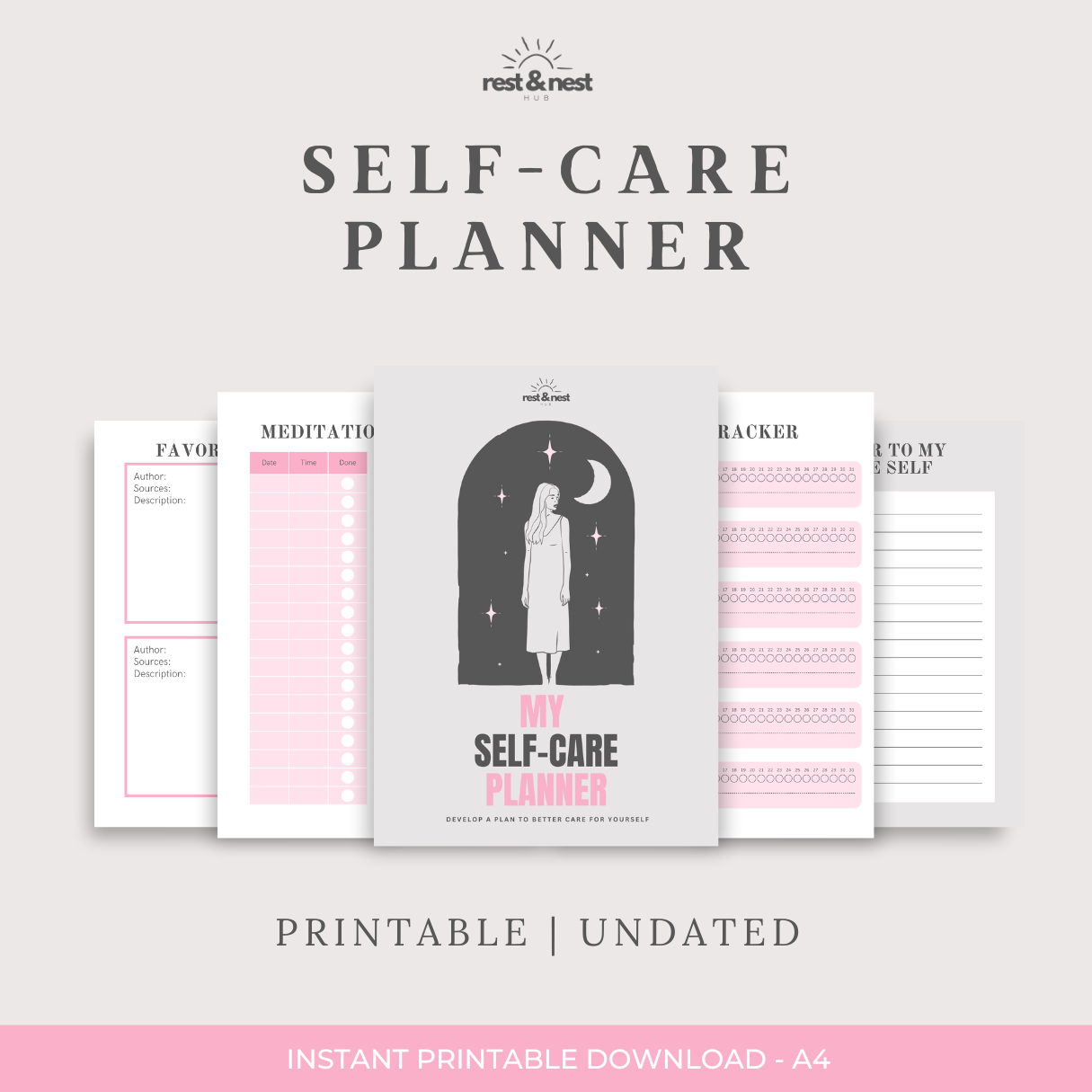 The Ultimate Self-Care Planner | Digital | Printable